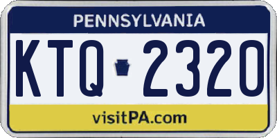 PA license plate KTQ2320