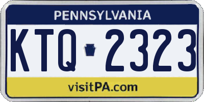 PA license plate KTQ2323
