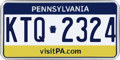 PA license plate KTQ2324