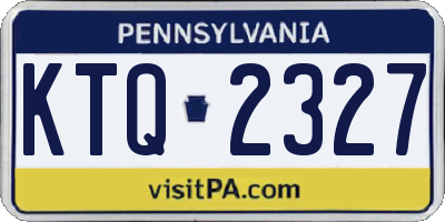 PA license plate KTQ2327