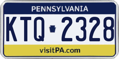 PA license plate KTQ2328