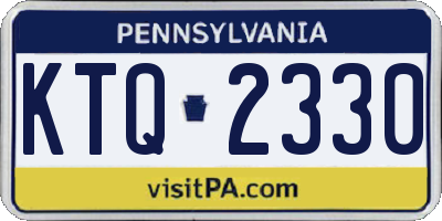 PA license plate KTQ2330