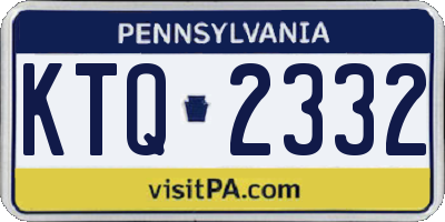 PA license plate KTQ2332