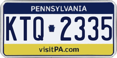 PA license plate KTQ2335