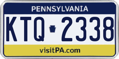 PA license plate KTQ2338