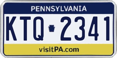 PA license plate KTQ2341
