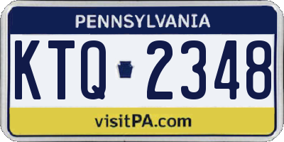 PA license plate KTQ2348