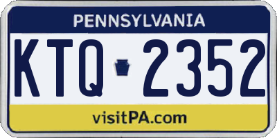 PA license plate KTQ2352