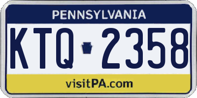 PA license plate KTQ2358