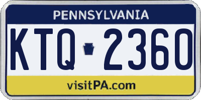 PA license plate KTQ2360