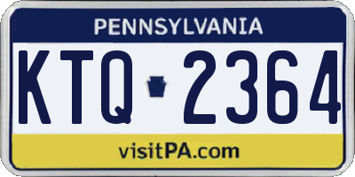 PA license plate KTQ2364