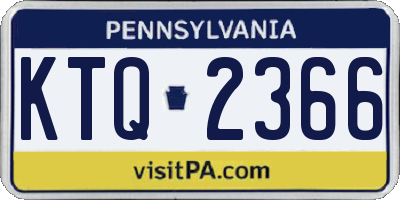 PA license plate KTQ2366