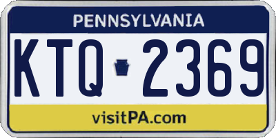 PA license plate KTQ2369