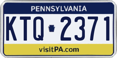 PA license plate KTQ2371