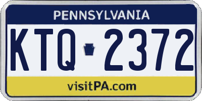 PA license plate KTQ2372