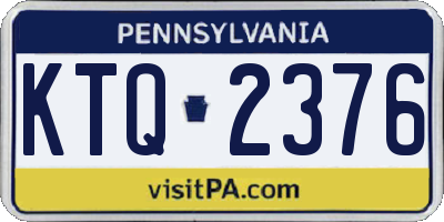 PA license plate KTQ2376