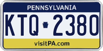 PA license plate KTQ2380