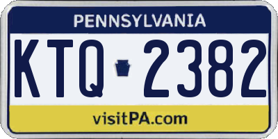 PA license plate KTQ2382