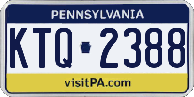 PA license plate KTQ2388