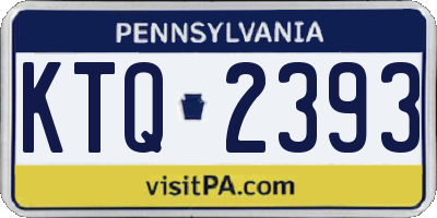 PA license plate KTQ2393