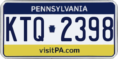 PA license plate KTQ2398