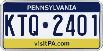 PA license plate KTQ2401