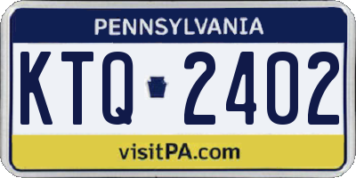 PA license plate KTQ2402