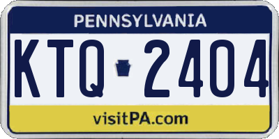 PA license plate KTQ2404