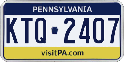 PA license plate KTQ2407