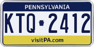 PA license plate KTQ2412