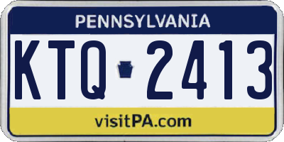 PA license plate KTQ2413