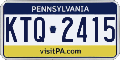 PA license plate KTQ2415