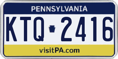 PA license plate KTQ2416