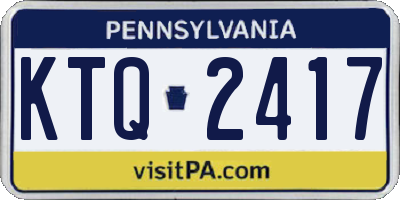 PA license plate KTQ2417
