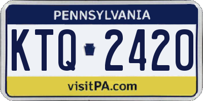 PA license plate KTQ2420