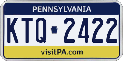 PA license plate KTQ2422