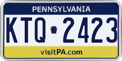 PA license plate KTQ2423