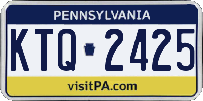 PA license plate KTQ2425