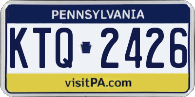 PA license plate KTQ2426