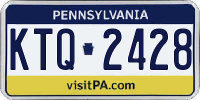 PA license plate KTQ2428