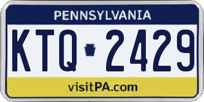 PA license plate KTQ2429