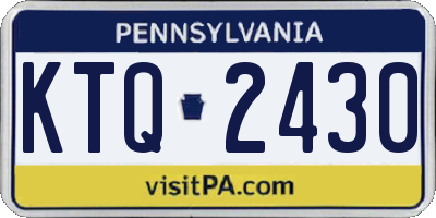 PA license plate KTQ2430