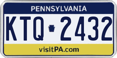 PA license plate KTQ2432