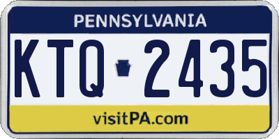 PA license plate KTQ2435
