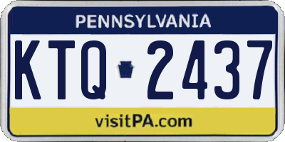 PA license plate KTQ2437