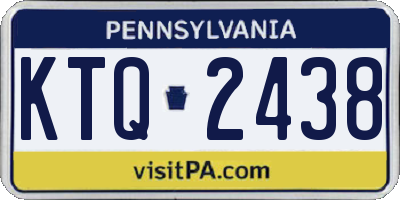 PA license plate KTQ2438