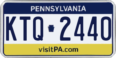 PA license plate KTQ2440