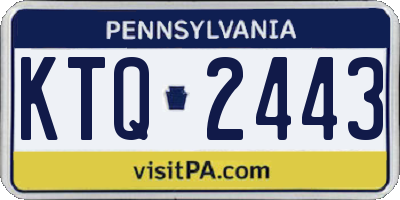 PA license plate KTQ2443