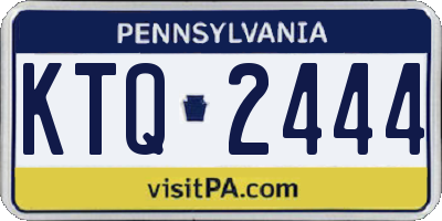 PA license plate KTQ2444