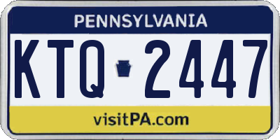 PA license plate KTQ2447